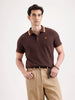 Tipping Collar Polo T-Shirt   |  Brown