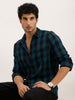 Classic Slim Fit Checkered Shirt | Teal