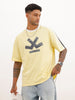Oversized Placement Printed T-Shirt | Yellow