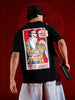 Oversized ramen graphic T-shirt | Black