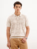 Textured Slim Fit T-Shirt  | Ecru