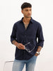 Solid Regular Fit Full Sleeve Shirt | Navy Blue | WRSH2065F