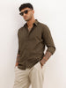Solid Slim Fit Full Sleeve Shirt | Dark Green | WSH02FSSL0171S