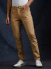 Solid Brown Classic Jeans