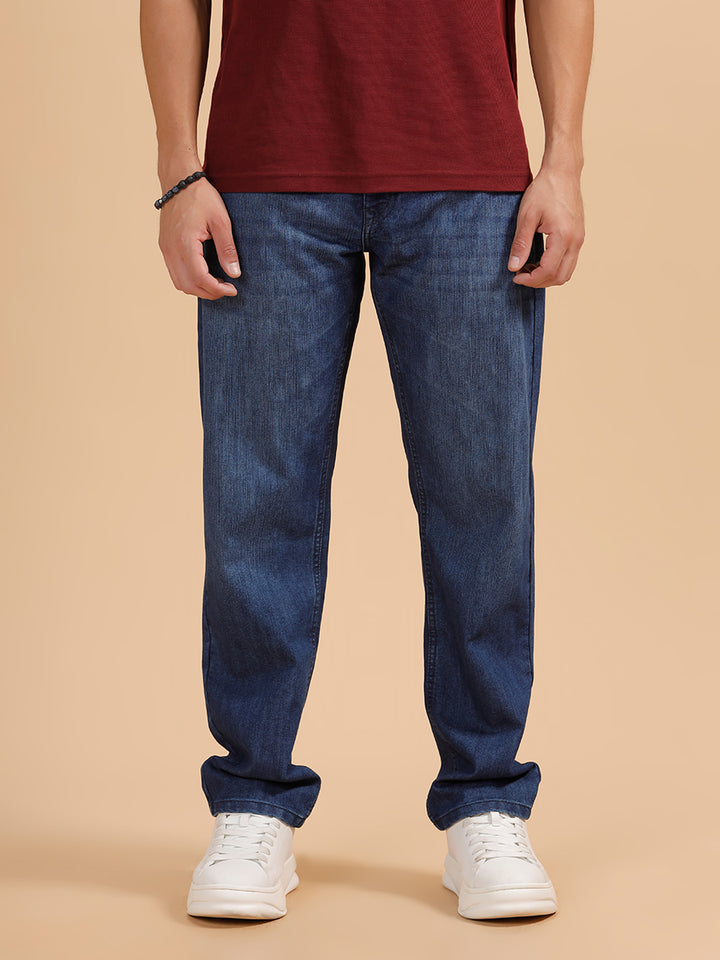 Heavy Fade Anti Fit Jeans | Dark Blue