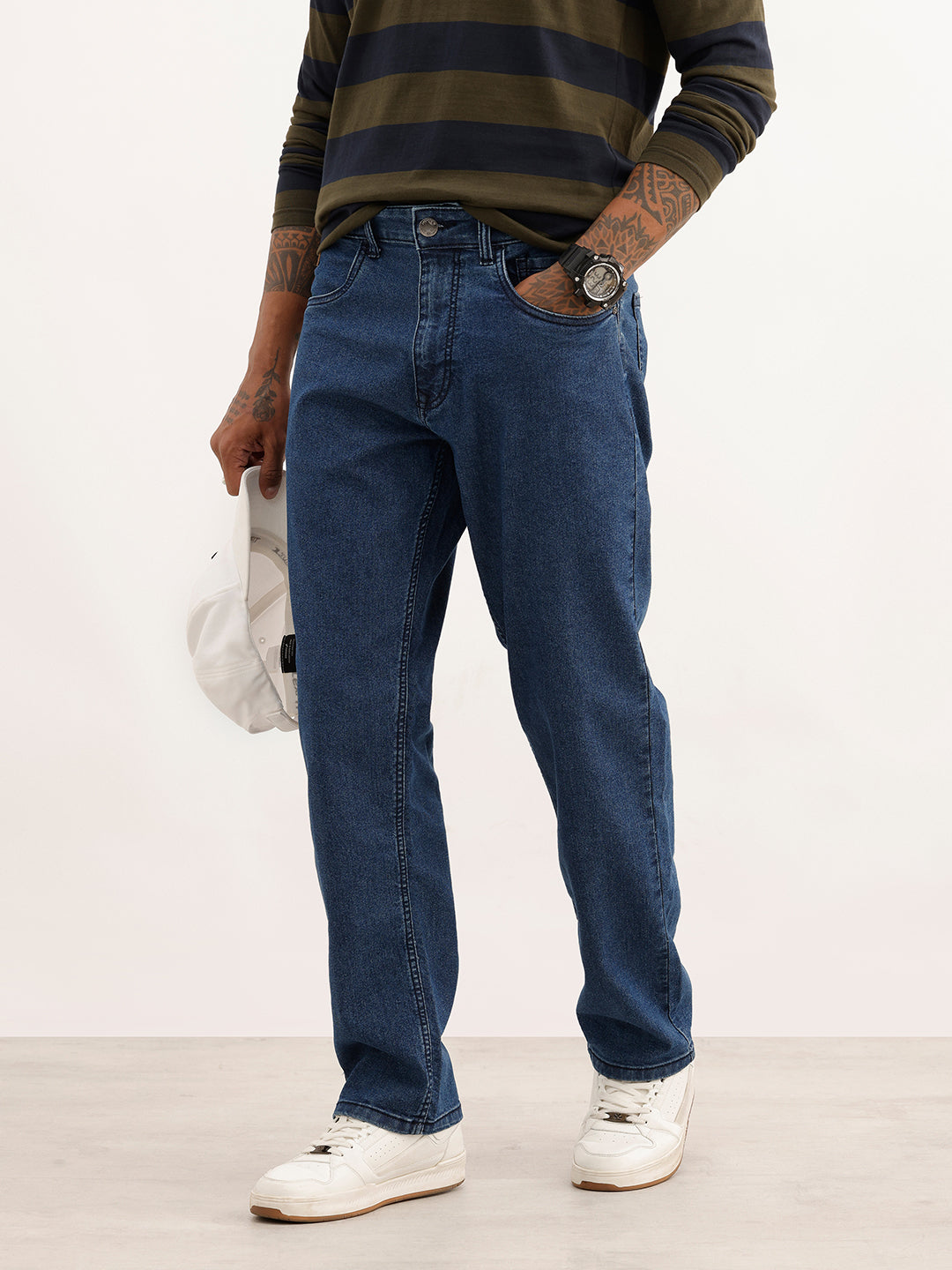 Solid Anti Fit Denim Jeans | Blue