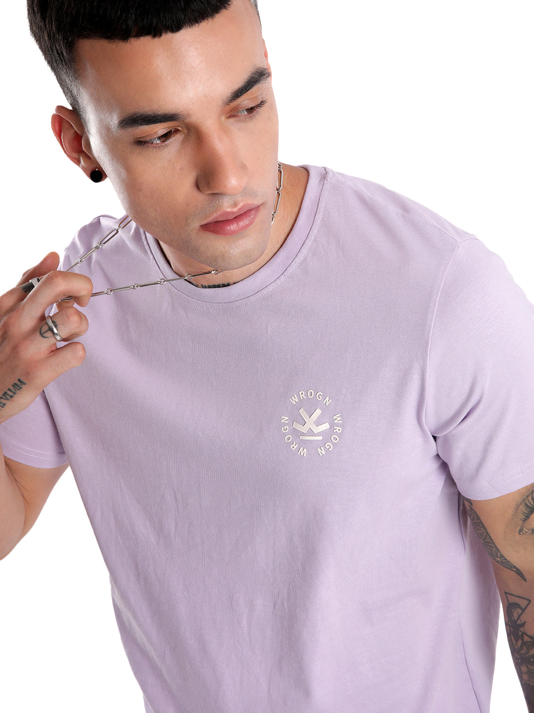 Light Purple Crew Neck T-Shirt