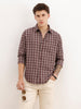 Regular Fit Full Sleeve Checkered Shirt | Brown | WWSH9165F