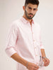 Slim Fit Solid Shirt | Pink