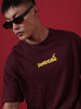 Snooze Oversized Maroon T-Shirt