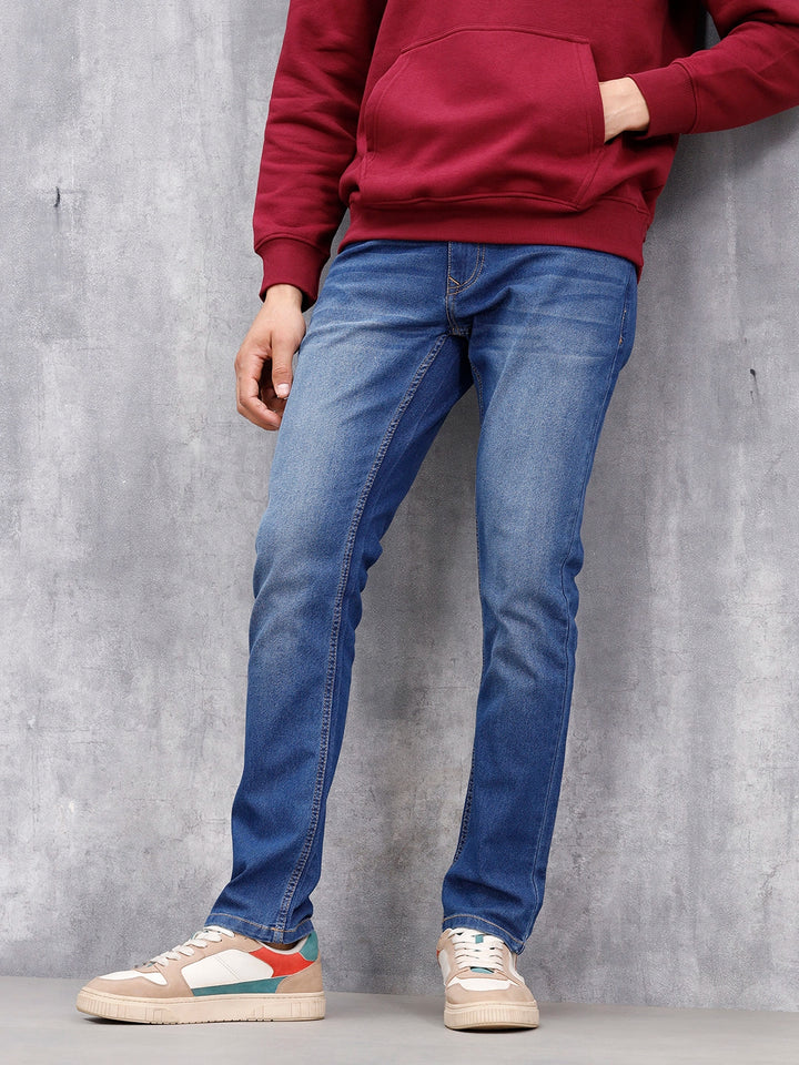 Men's Casual Slim Fit Jeans | Med Stone