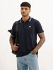 Slim Fit Tipping Collar Polo T-Shirt | Navy Blue | WWTS280F