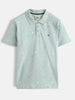 Printed Slim Fit Polo T-Shirt | Olive