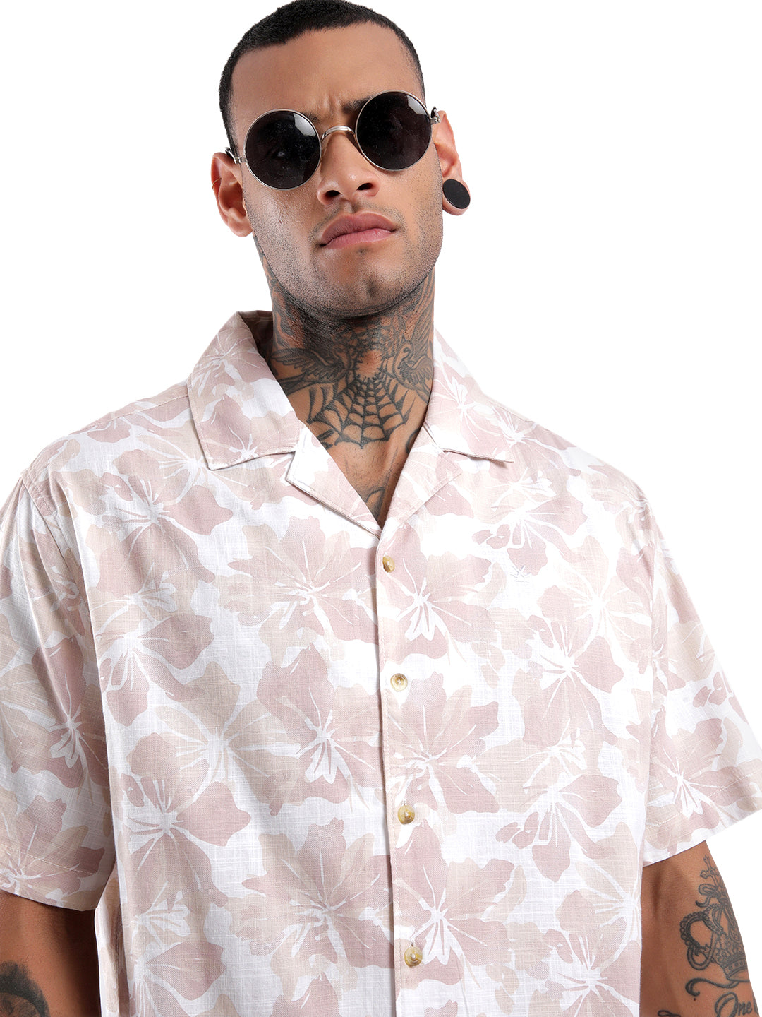 Pink Floral AOP Spoyl Shirt