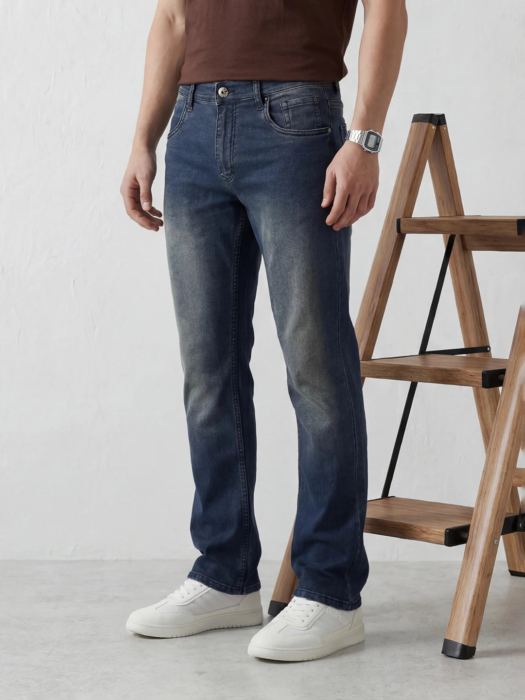 Classic Straight Fit Denim Jeans| Blue