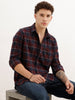 Slim Fit Full Sleeve Checkered Shirt | Maroon | WSH02FSSL0329S