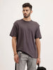 Oversized Fit Cut & Sew T-Shirt | Dark Grey