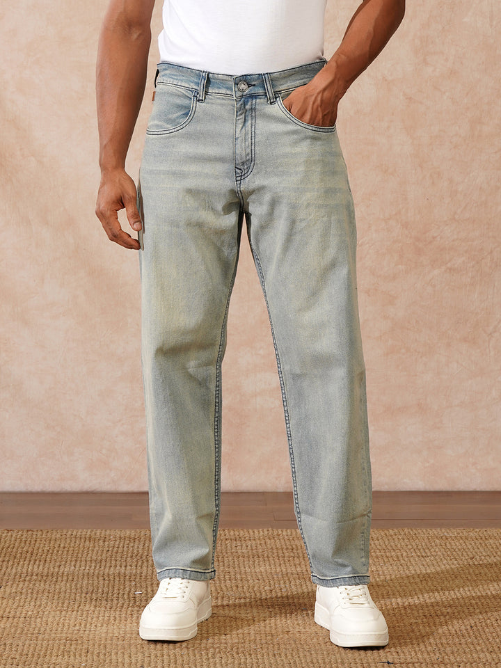 Faded Loose Fit Jeans | Light Blue