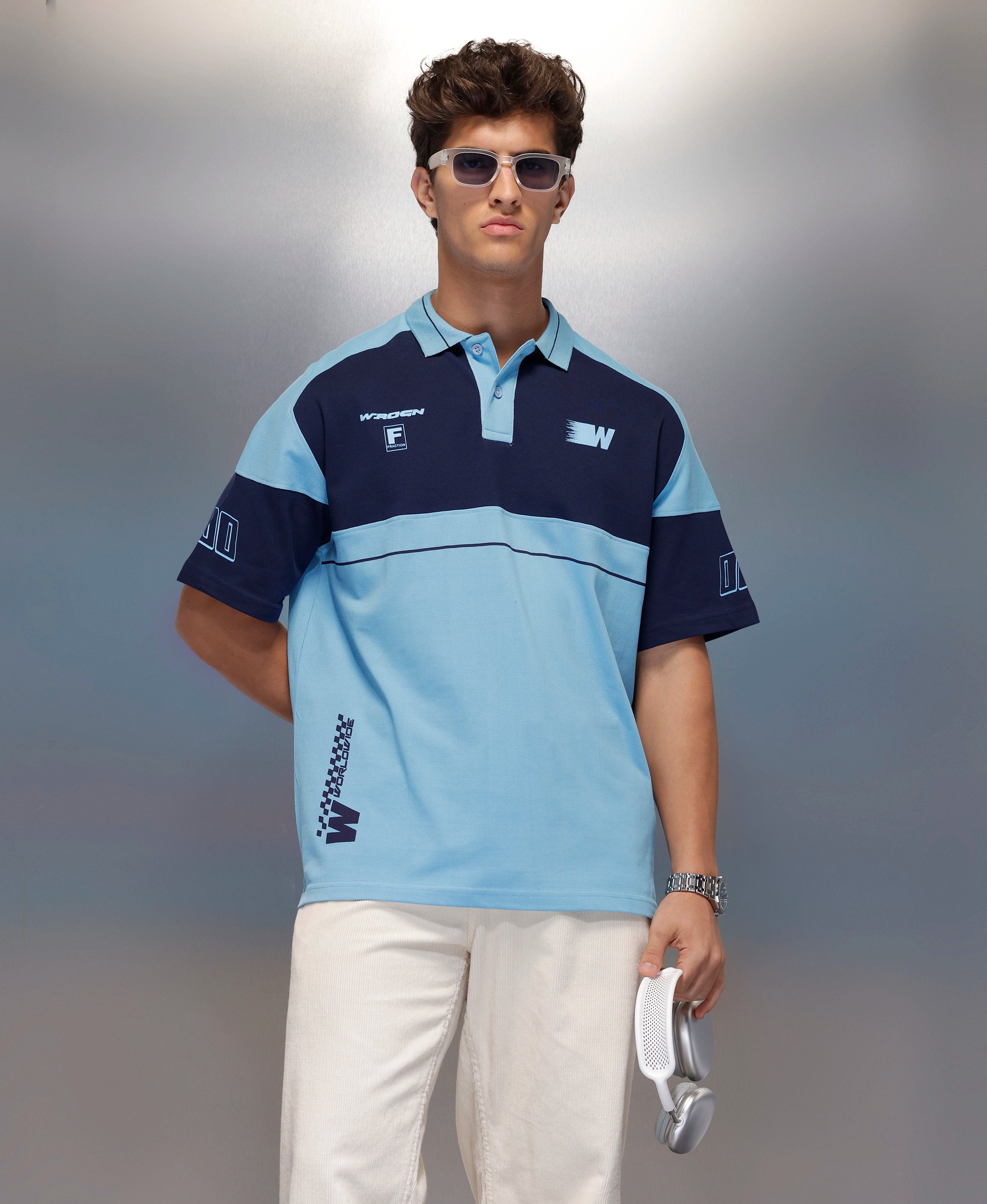 Classic Cut And Sew Polo T-Shirt   |  Blue