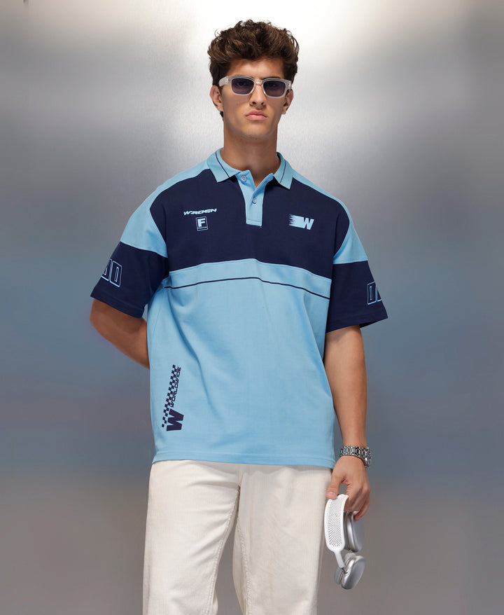 Classic Cut And Sew Polo T-Shirt   |  Blue