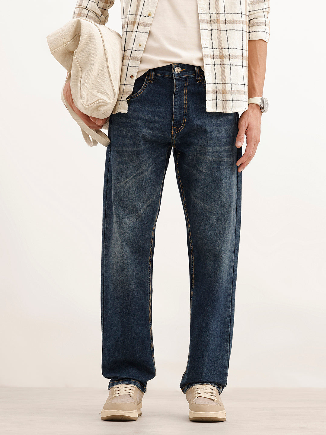 Faded Anti Fit Denim Jeans | Blue