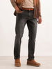 Faded Straight Fit Denim Jeans | Black | WJN100SR7612W