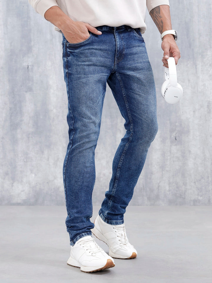 Men's Casual Slim Fit Jeans  | Dark Blue
