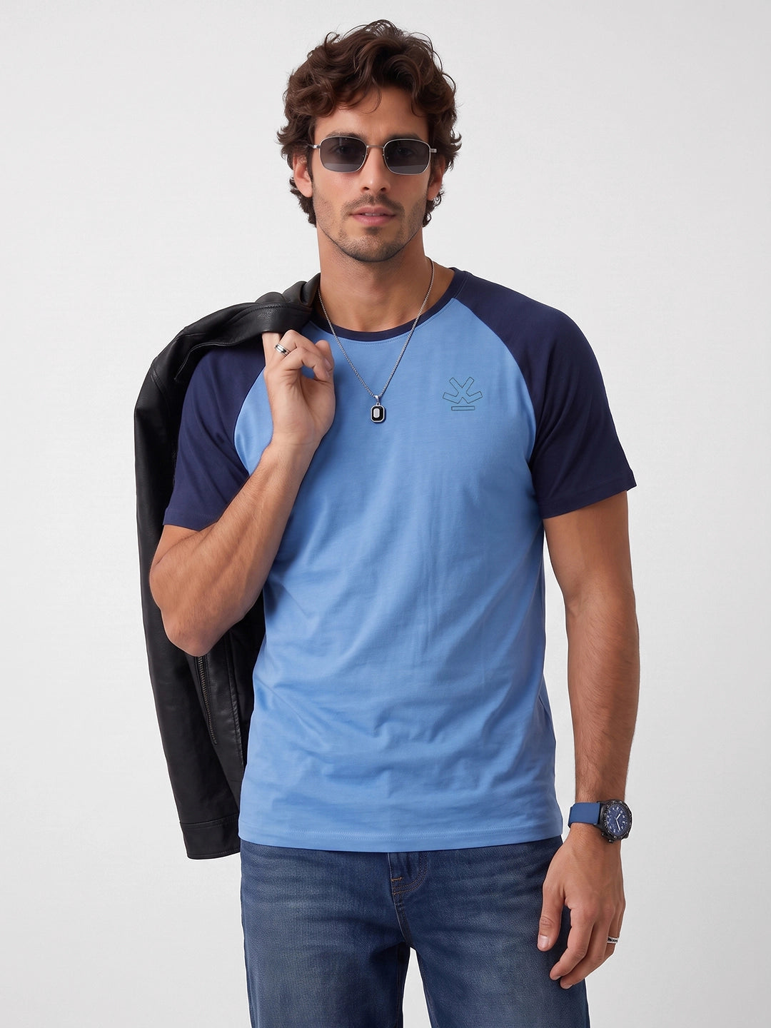 Slim Fit Raglan Sleeve T-Shirt | Blue | WVTS3000F