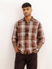 Classic Checkered 100% Polyester Shirt | Brown