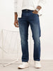 Washed Slim Fit Denim Jeans | Dark Blue