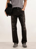 Distressed Anti Fit Denim Jeans | Black
