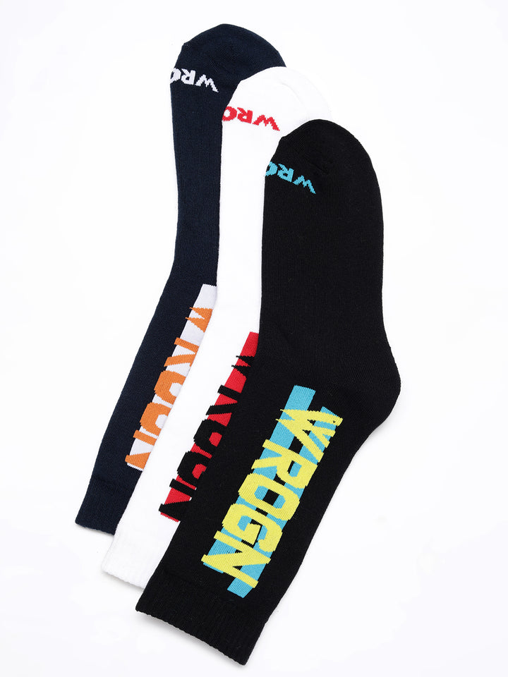 Pack of 3 Printed Wrogn Socks