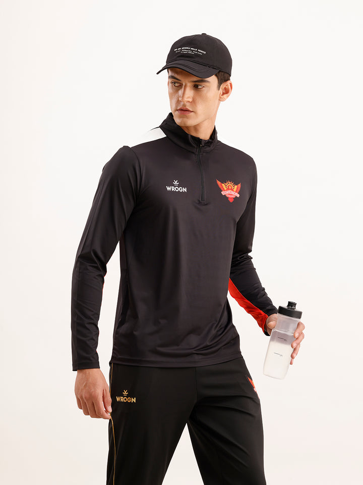 Wrogn x SRH Performance Quarter Zip T-Shirt | Black