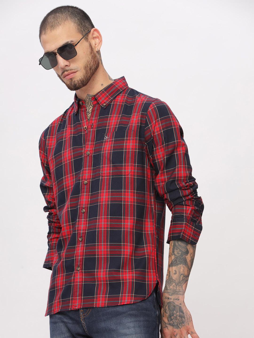 Classic Red & Blue Checked Shirt