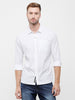 Sharp Solid White Cotton Shirt