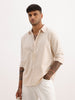 Solid Slim Fit 100% Cotton Shirt | Beige