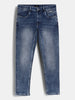 Faded Slim Crop Denim Jeans | Light Blue