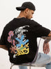 Oversized Fit Back Printed T-Shirt | Black | WTS02HSOS1021S