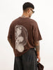 Oversized Back Puffer Printed T-Shirt | Brown