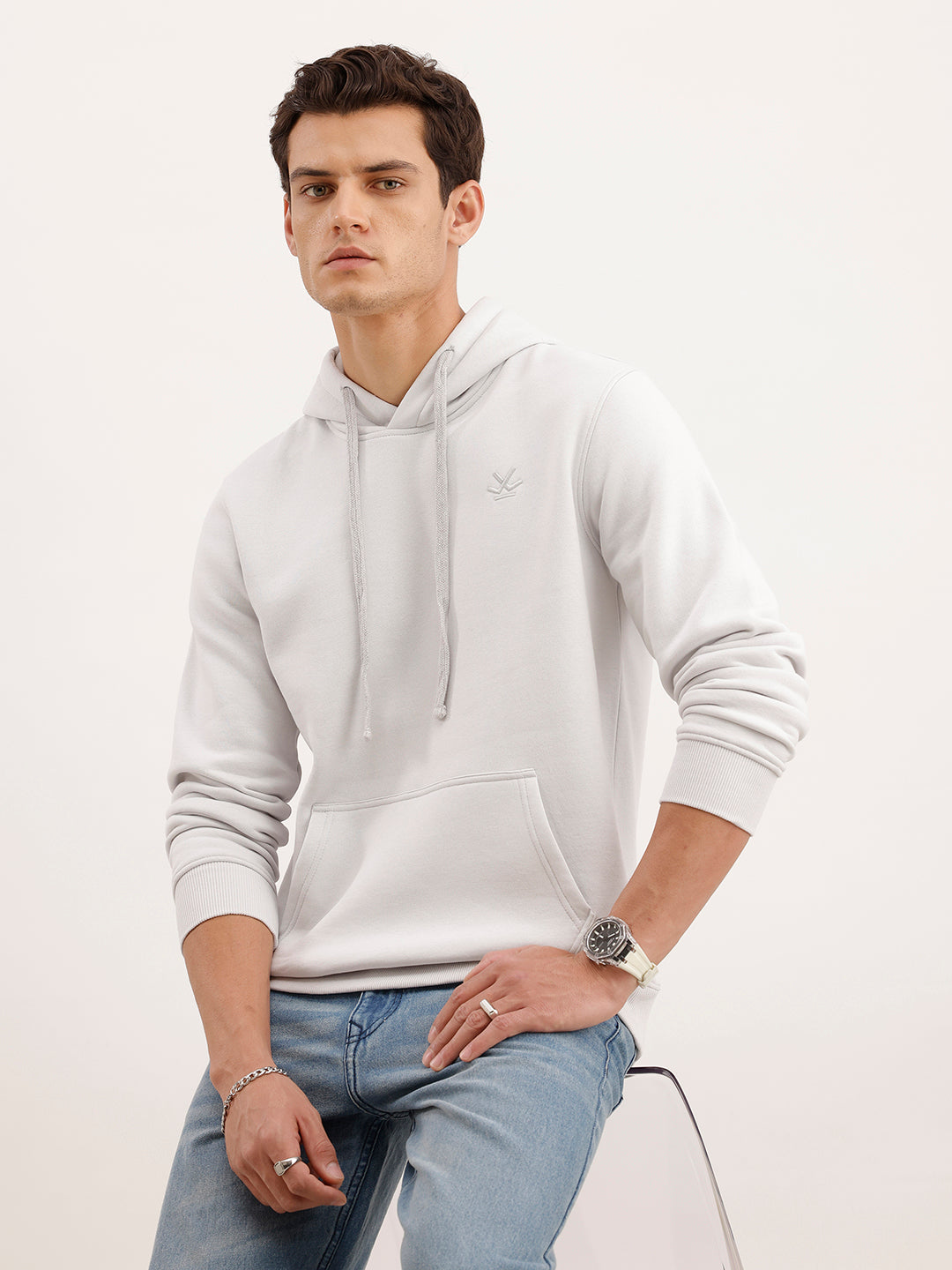 Regular Fit Hooded Sweatshirt | Grey