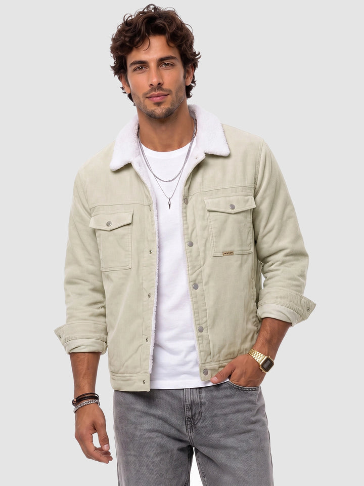 Solid Double Pocket Jacket | Off White