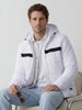Solid Hooded Puffer Jacket | White