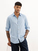 Solid Slim Fit Full Sleeve Shirt | Blue