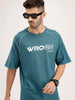 Oversized Fit Raglan Collar T-Shirt | Green