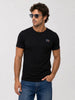 Slim Fit Embroidered Detail T-Shirt | Black