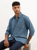 Solid Regular Fit Full Sleeve Shirt | Blue
