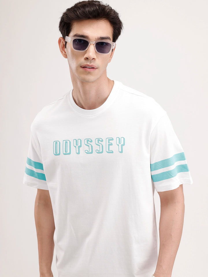 Oversized Placement Printed T-Shirt | White