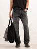 Faded Anti Fit Denim Jeans | Dark Grey