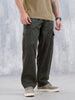 Men's Casual Loose Fit Cargo Trousers | Green