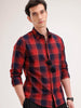 Slim Fit Checkered Shirt | Rust